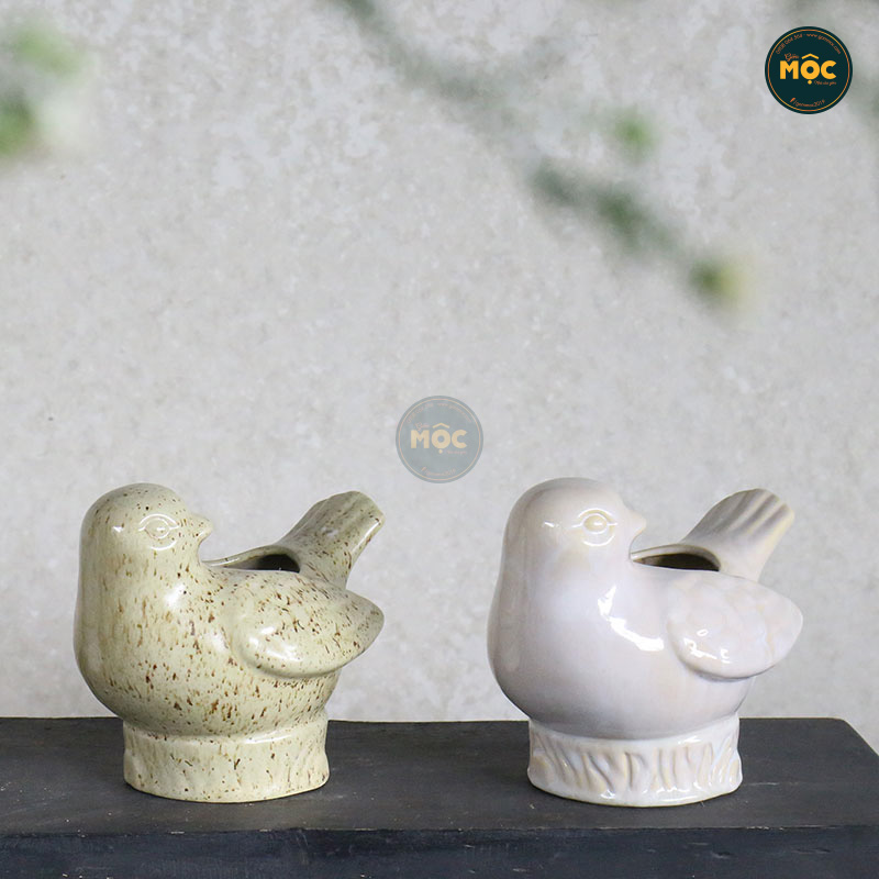 Mờ | 3623 Gốm Thú Chim Bồ Câu Trồng Cây/Cắm Hoa 23x17x17 M8