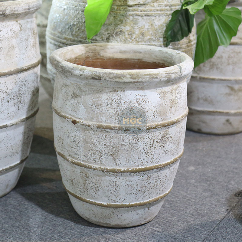 4055 Men Mỹ Thuật Chậu Viền G Sọc Ngang 38x38x48