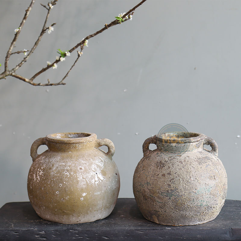 Cắm Hoa Tươi | 3306 Atlantic Bình Quả Táo 2 Quai Men Lòng 25x25x22 M14